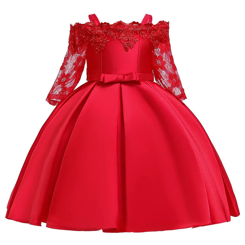 Green Dress For Girls Children Costume Elegant Kids Princess
