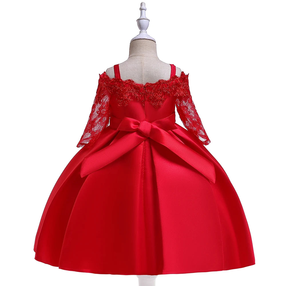 Green Dress For Girls Children Costume Elegant Kids Princess