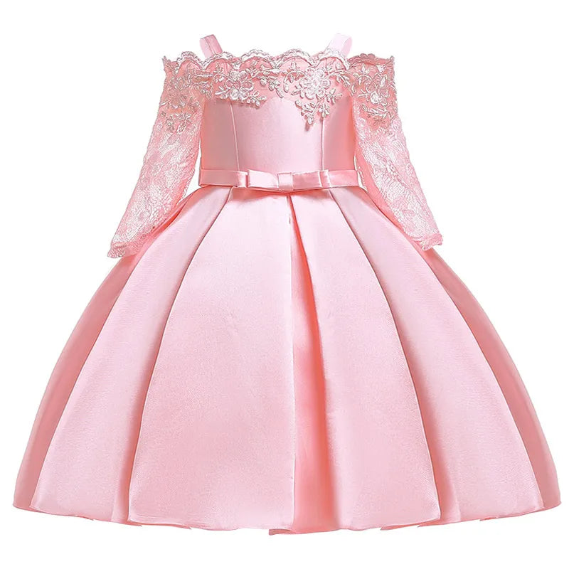 Green Dress For Girls Children Costume Elegant Kids Princess