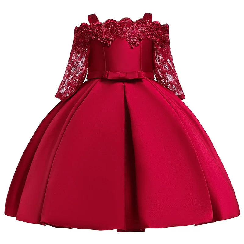 Green Dress For Girls Children Costume Elegant Kids Princess