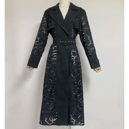 long sleeve cooperate lace jacket dress