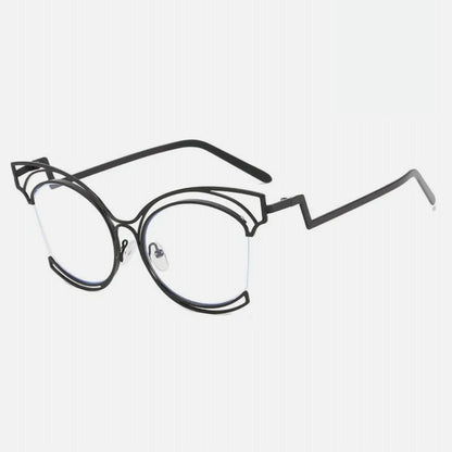 New Fashion Ins Irregular Hollow Design Eyeglasses Metal Frames Custom Eyewear