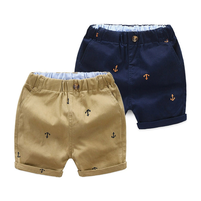 2- 9 Years Children Shorts Toddler Kids Short Pant Summer Cotton Anchor