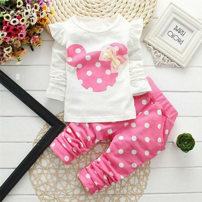 Winter Girls Clothes Set T shirt+pants 2 pcs Children's Clothing