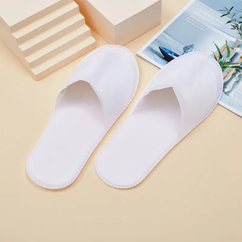 50Pairs Per Pack Disposable Non-Woven Slippers Hotels Homestay Travel