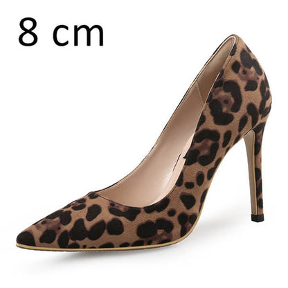 Autumn Sexy Leopard Women Shoes High Heels 6 10CM Elegant Office Pumps