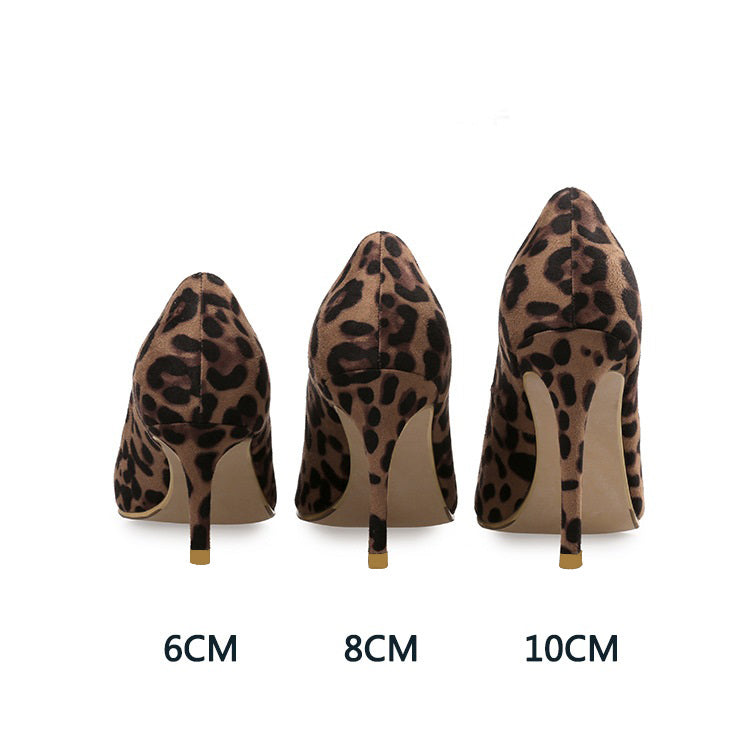 Autumn Sexy Leopard Women Shoes High Heels 6 10CM Elegant Office Pumps