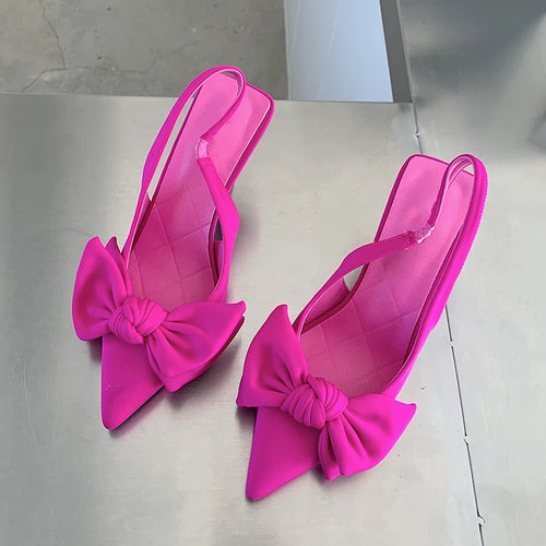 Summer Butterfly-knot  Fashion Shallow Pointed Toe Pumps Sweet