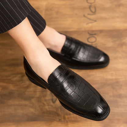 High quality  men's slip on leather dress shoe