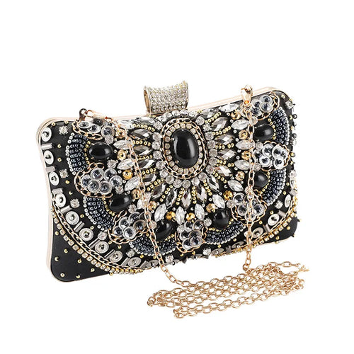 unique sequin diamond crystal clutch bag luxury party