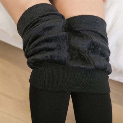 Women Thermal Pants Autumn and Winter Plus Velvet Inside Lined Elastic