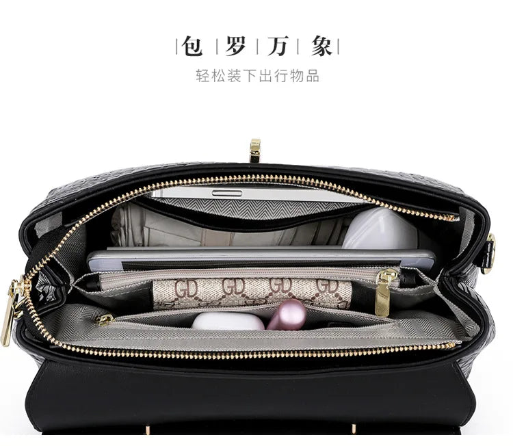 Luxury Pu Leather Femme Sac A Main Women's Crocodile Croc