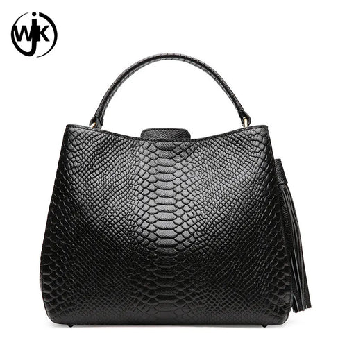 genuine leather 3D snake skin leather bag office handbags for women