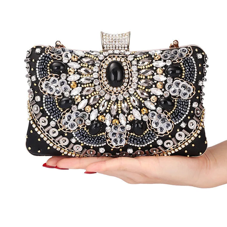 unique sequin diamond crystal clutch bag luxury party