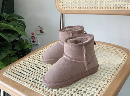 Classic Girls Boys Winter Snow Boots Warm Winter Flat Shoes 2024 New Arrival Australian Children 100% Genuine Leather Shoes