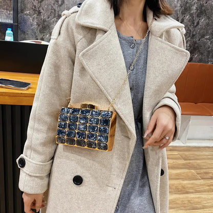 Luxury Female Evening Bag Block Designer Crossbody Bags for Women