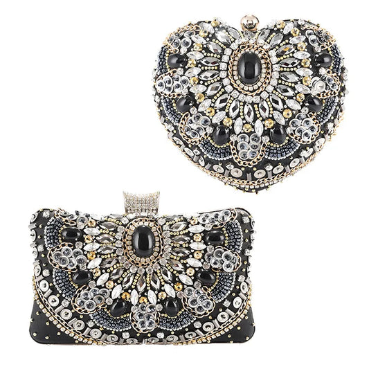 unique sequin diamond crystal clutch bag luxury party