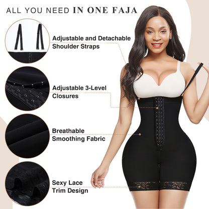 Adjustable 3 Hooks High Waist Tummy Control Girdle Lingerie Pants