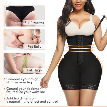 Adjustable 3 Hooks High Waist Tummy Control Girdle Lingerie Pants