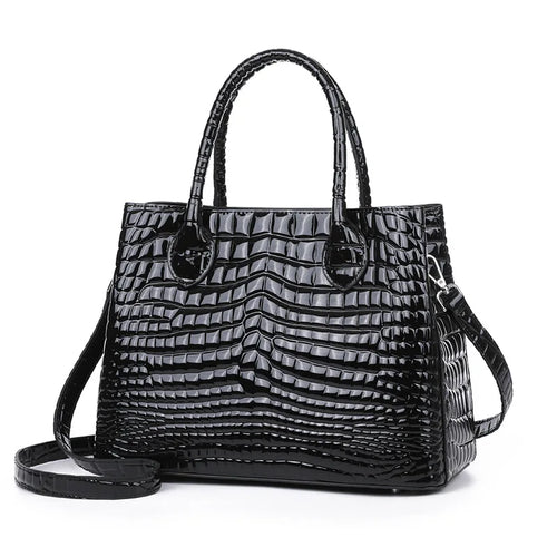 Cowhide High Quality Crocodile Hand Bag Branded Pure Big