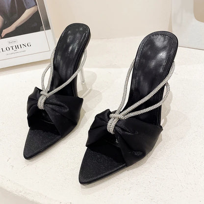 Fashion Rhinestone Bowknot  Party Slip-On Women Sandals