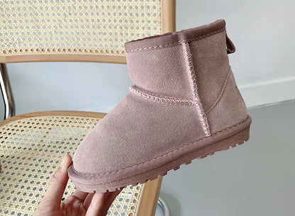 Classic Girls Boys Winter Snow Boots Warm Winter Flat Shoes 2024 New Arrival Australian Children 100% Genuine Leather Shoes