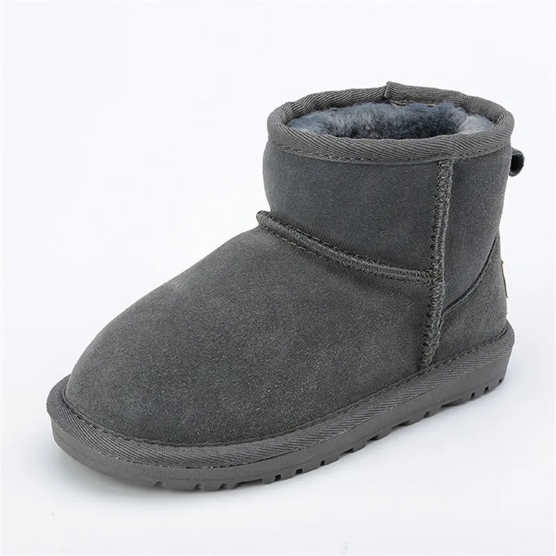 Classic Girls Boys Winter Snow Boots Warm Winter Flat Shoes 2024 New Arrival Australian Children 100% Genuine Leather Shoes