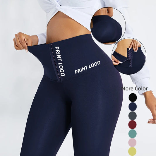 Private Label 2 In 1 Waist Trimmer And Push Up Leggings Fitness High