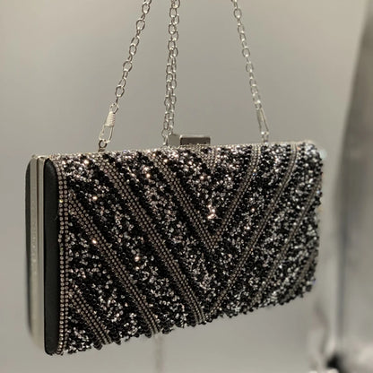 fashion chains unique sequin diamond clutch bag wholesale designer