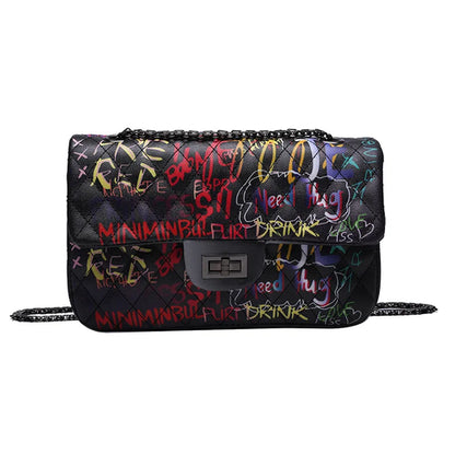 Graffiti bags lady hand bag  designer handbags