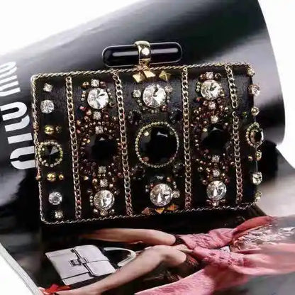 Luxury Fashion Evening Bags Diamond Rhinestone Wedding Clutch Women