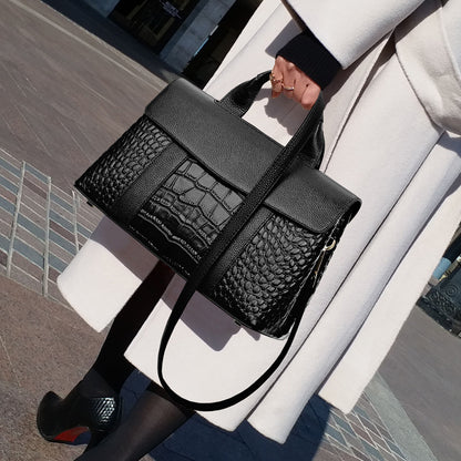 fashion shoulder bags leather alligator ladies handbag women bag