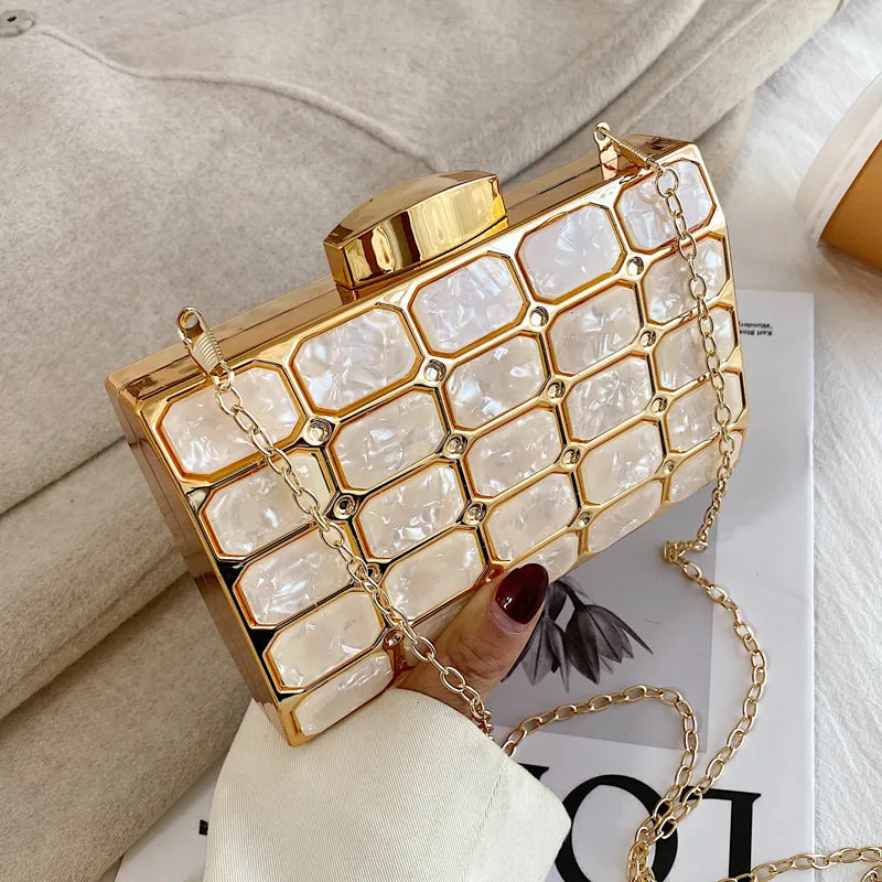 Luxury Female Evening Bag Block Designer Crossbody Bags for Women