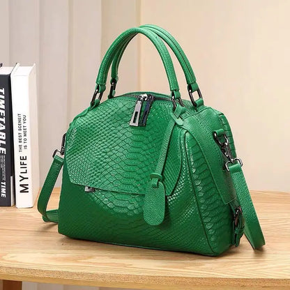 New fashion female real leather handbag wild top layer cowhide