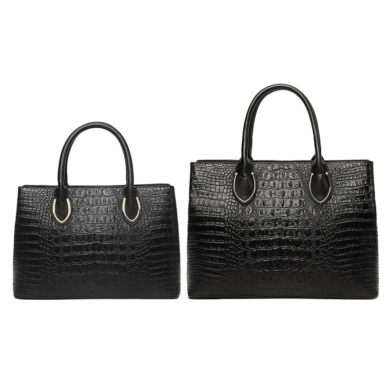 new design Crocodile handbag women High quality pu leather