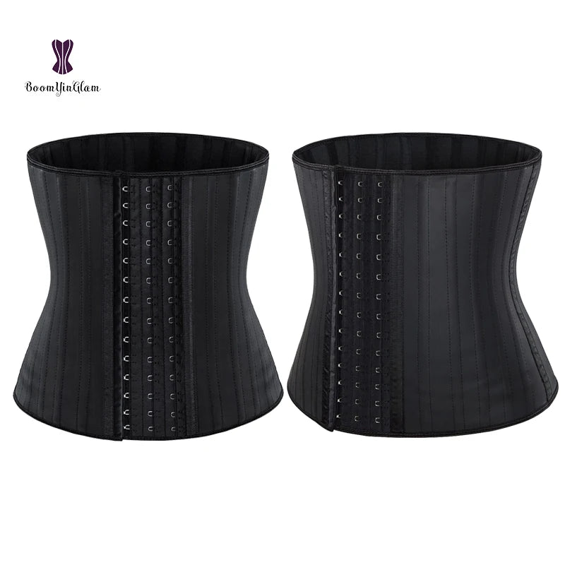 25 Steel Boned Latex Waist Trainer Slimming Sheath Women Corsets