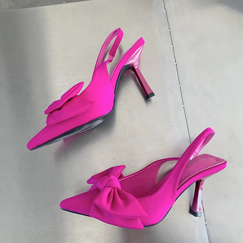 Summer Butterfly-knot  Fashion Shallow Pointed Toe Pumps Sweet