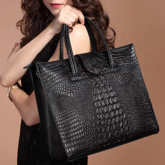 Two sizes alligator pattern handbags ladies new trend luxury bags