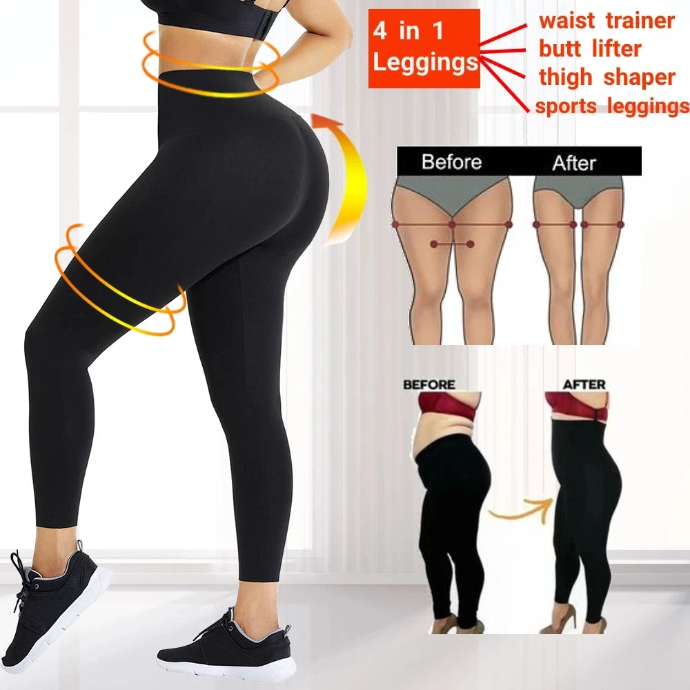 Private Label 2 In 1 Waist Trimmer And Push Up Leggings Fitness High