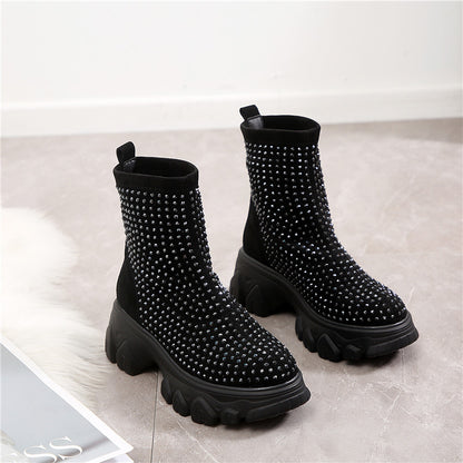 Women's Winter Boots Rhinestone Women Platform Boot