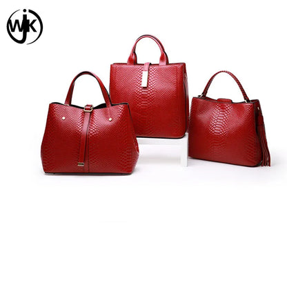 genuine leather 3D snake skin leather bag office handbags for women