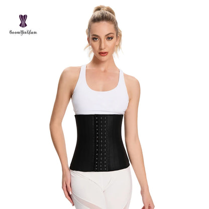 25 Steel Boned Latex Waist Trainer Slimming Sheath Women Corsets