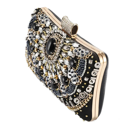 unique sequin diamond crystal clutch bag luxury party