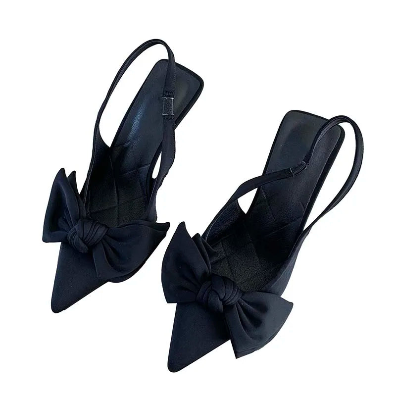 Summer Butterfly-knot  Fashion Shallow Pointed Toe Pumps Sweet