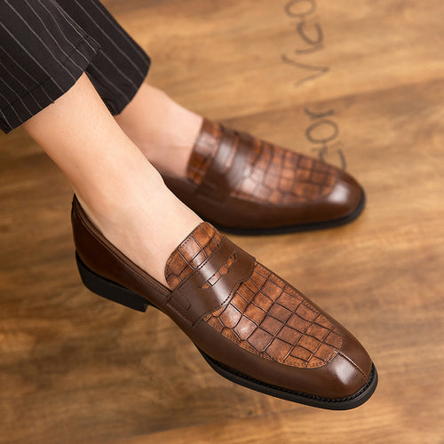 High quality  men's slip on leather dress shoe