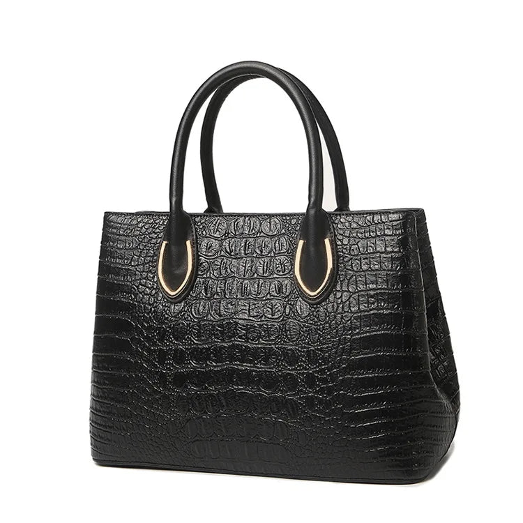 new design Crocodile handbag women High quality pu leather