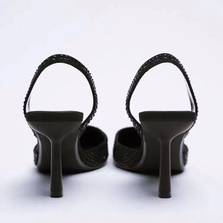 New Female Pointed-toe Rhinestone High Heels Stilettos Women Casual