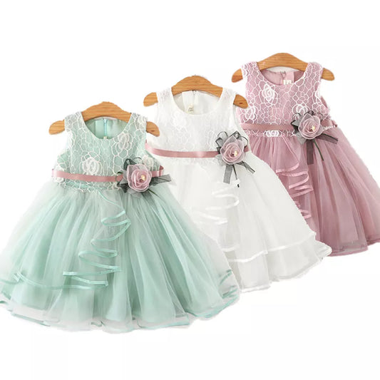 Baby Girls Dress Casual Costume Kids Dresses For Girls Flower Baby