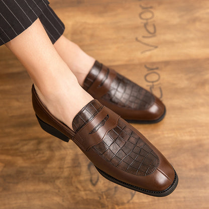 High quality  men's slip on leather dress shoe