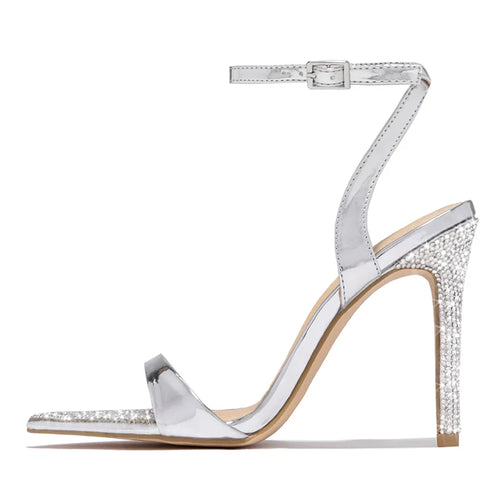 Fashion Open Toe Crystal Bordered New Ankle sandals